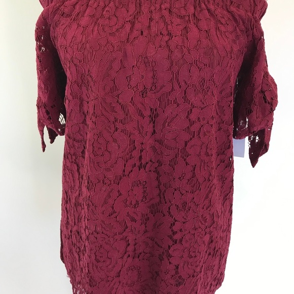 NWT Miss Chievous Lace Off Shoulder Top S - Picture 3 of 7